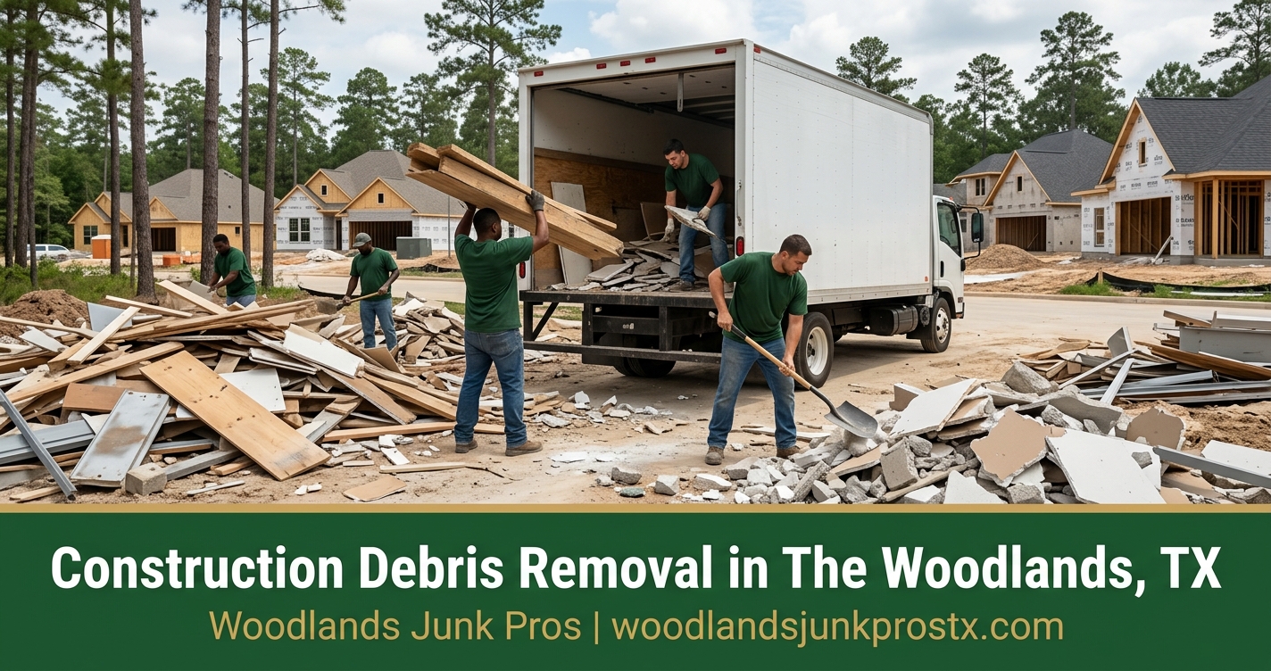 Construction Debris Removal in The Woodlands TX