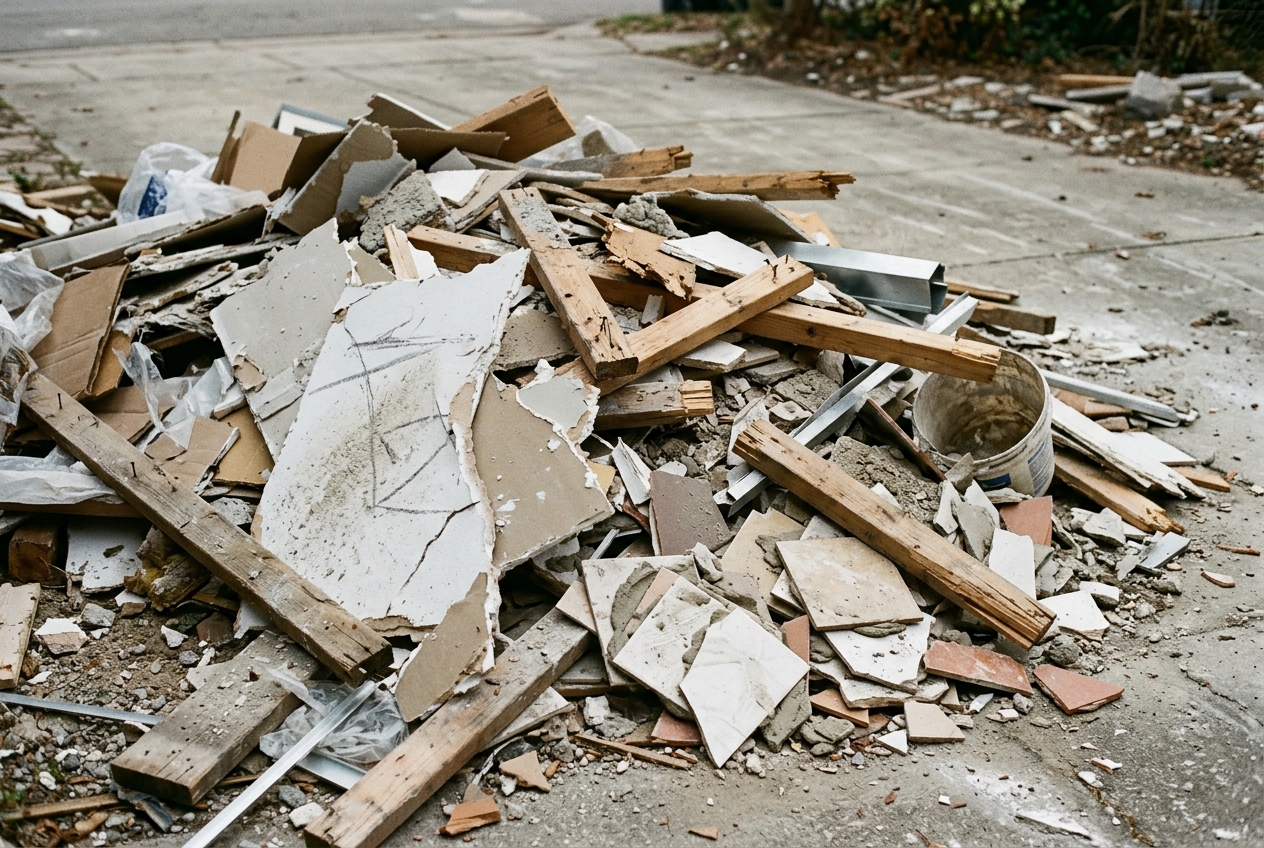 Construction debris removal in The Woodlands TX