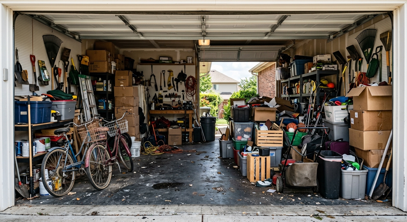 Garage cleanout in The Woodlands TX