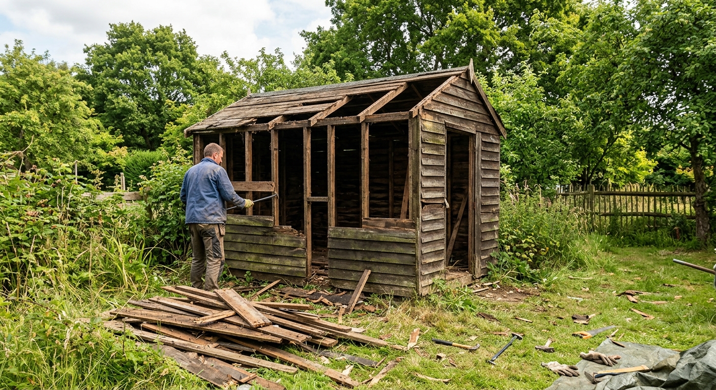 Shed removal in The Woodlands TX