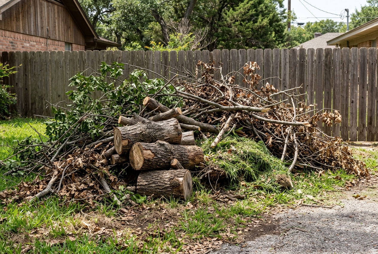 Yard waste removal in The Woodlands TX