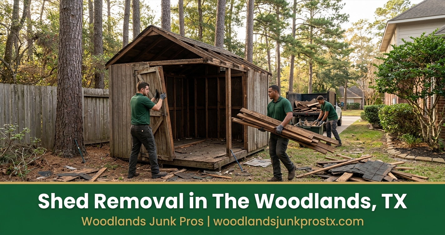 Shed Removal in The Woodlands TX